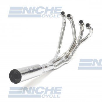 Honda CB750/900/1100 TRY-Y 4-Into-2-to-1 Chrome Megaphone Exhaust System 001-0104