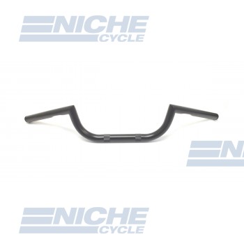 Handlebar - 1" Reverse Clubman Type Black - Dimpled 07-12559