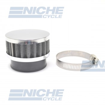 49mm Chrome End Cap Air Filter 12-50349