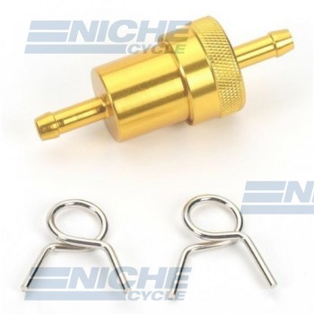 Fuel Filter- Inline CNC Gold 1/4" 14-34474