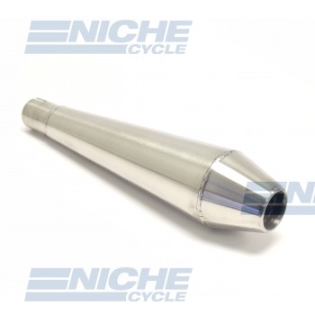 Reverse Cone 12" - Stainless Steel 1.0" Inlet ID - Brushed NCS-1000-12-SS