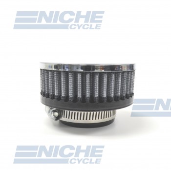Universal, Chrome-Faced, Air Filter, 1-3/4" (45mm) Inlet RC-17