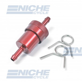 Fuel Filter- Inline CNC Red 1/4" 14-34470