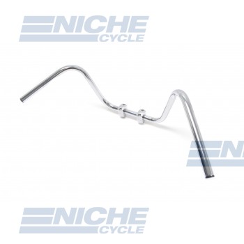 Handlebar - 1" High Buckhorn Chrome-Dimp 07-12522