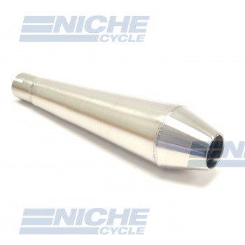 Reverse Cone 12" - Stainless Steel 1.375" Inlet ID - Brushed NCS-1375-12-SS