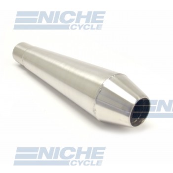 Reverse Cone 12" - Stainless Steel 1.625" Inlet ID - Brushed NCS-1625-12-SS