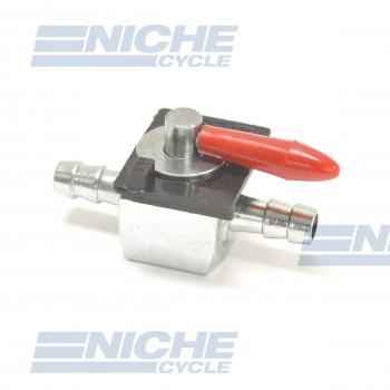 Inline Red Handle Fuel Valve - 6mm 7mm and 8mm Options 43-1714X