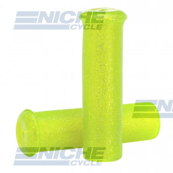 Grip Set - Metal Flake 7/8"x120mm -  Yellow/Green 42-21125