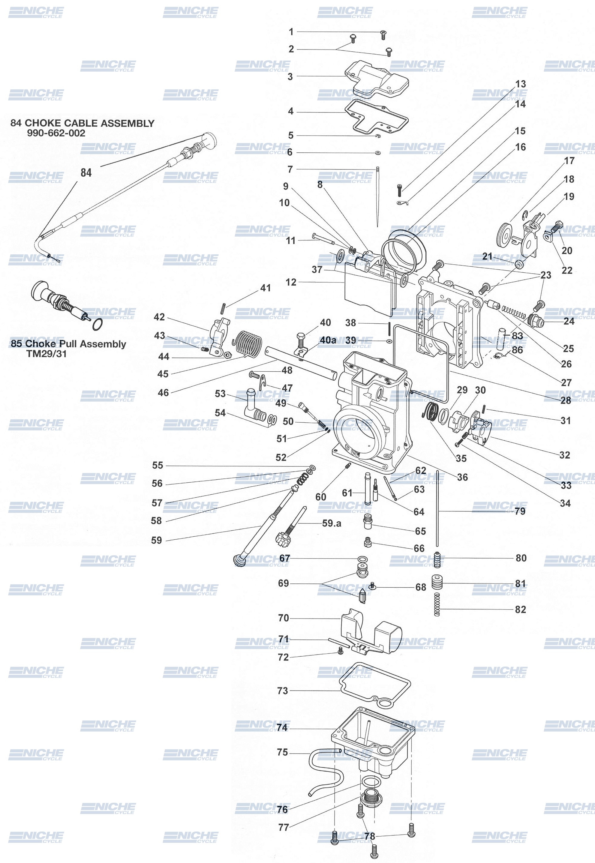 HSR48/Mikuni TM48 Exploded View - Replacement Parts Listing HSR48-TM48_parts_list