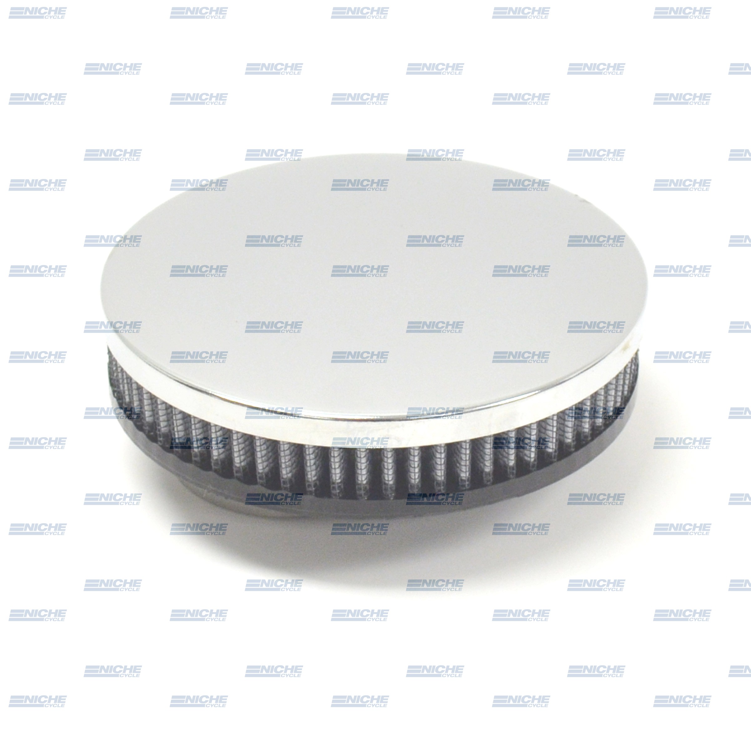 Offset Slim Pancake 58mm Chrome Air Filter RC-305