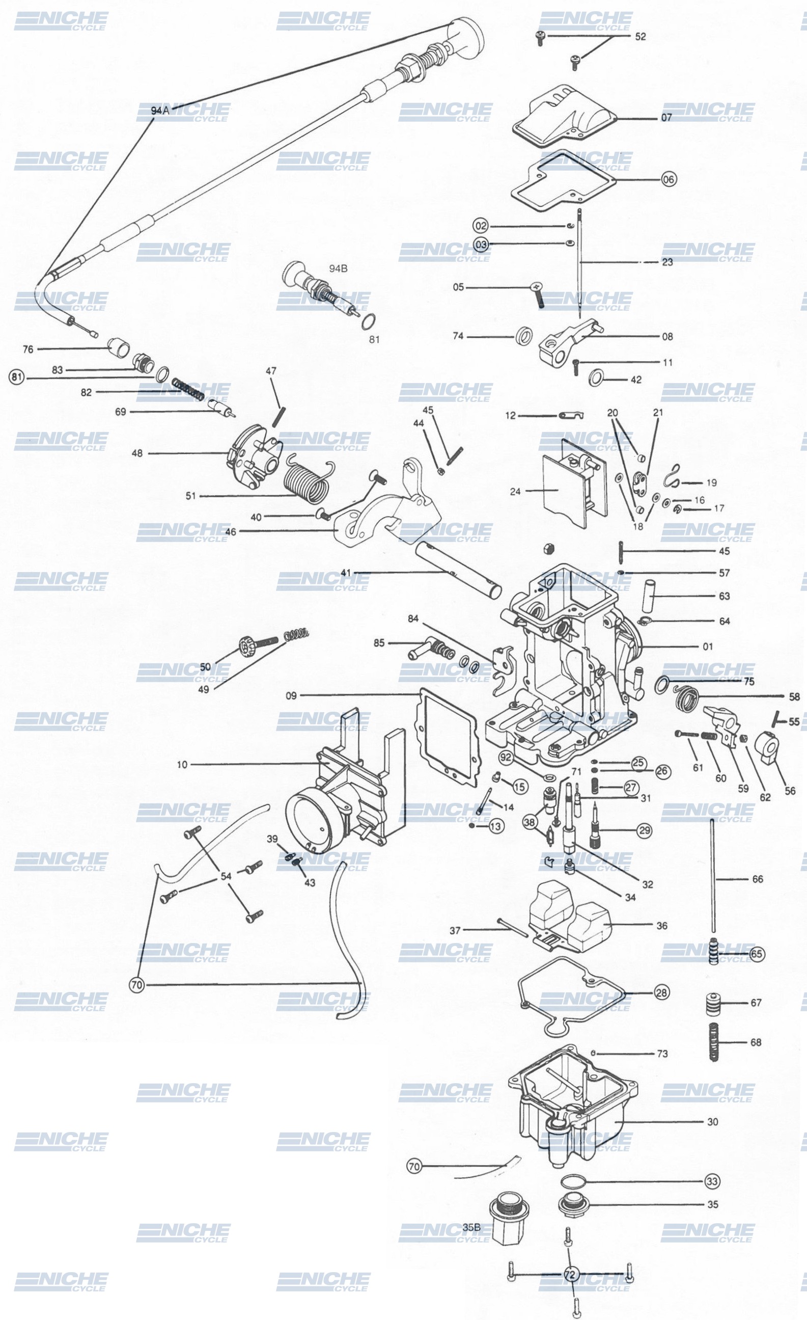 Mikuni TM40-6 Exploded View - Replacement Parts Listing TM40-6_parts_list