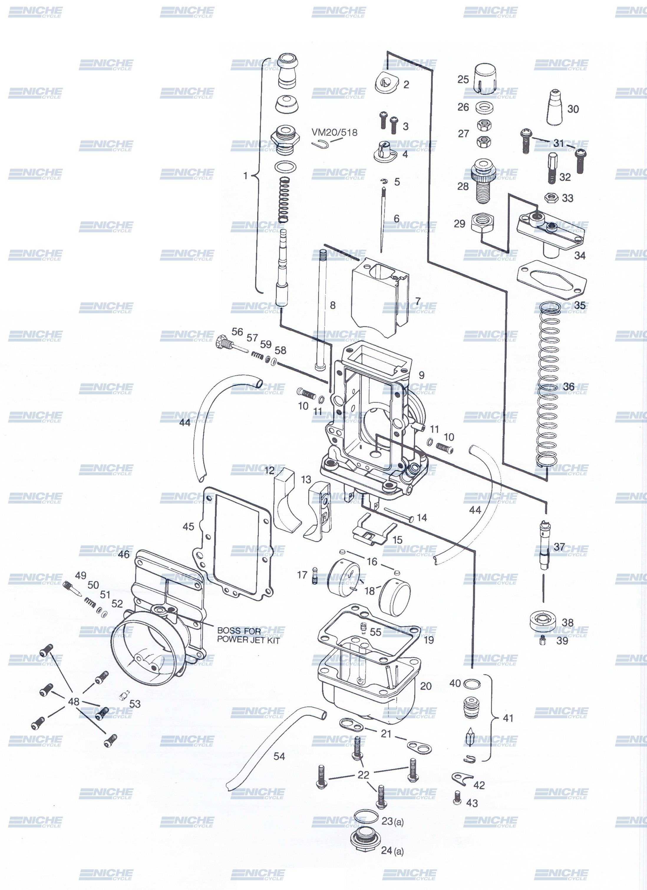 Mikuni VM28-418 Exploded View - Replacement Parts Listing VM28-418_parts_list