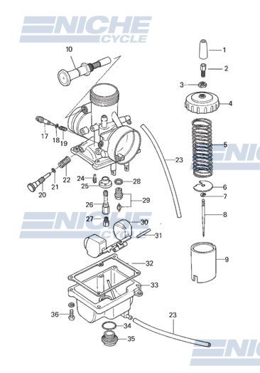 Mikuni VM26-606 Exploded View - Replacement Parts Listing VM26-606_parts_list