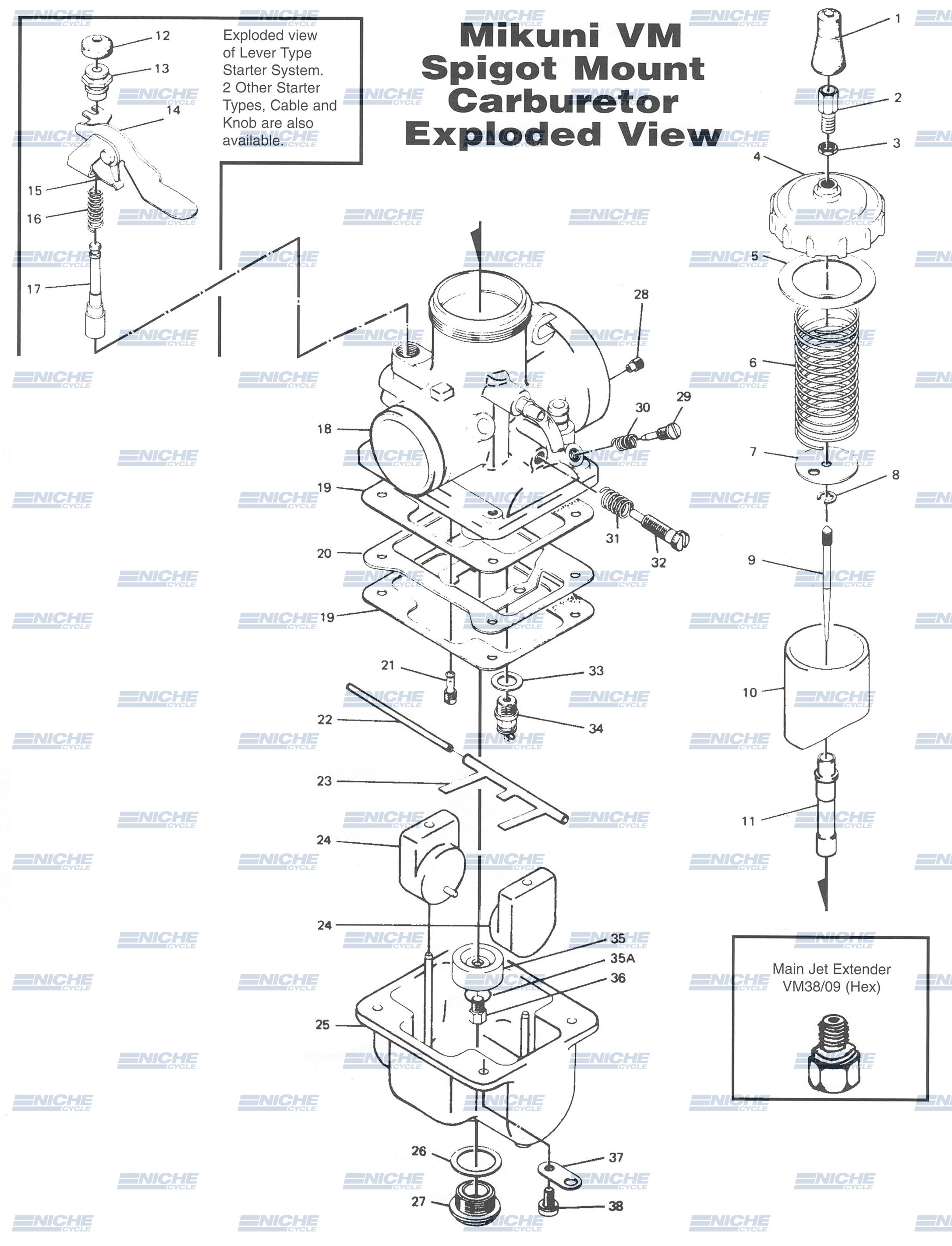 Mikuni VM44-3 Exploded View - Replacement Parts Listing VM44-3_parts_list