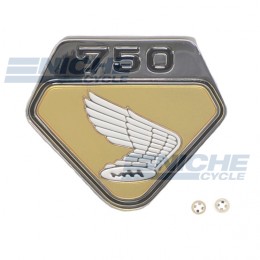 Honda Left Side Cover Emblem Gold 87124-300-020G