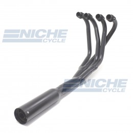 Suzuki GS750/1100/1150 4-Into-2-to-1 Black Canister Exhaust System 991-0303