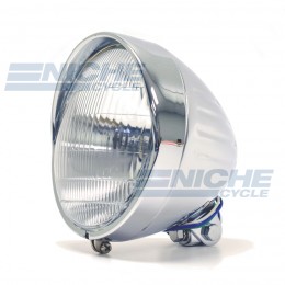 Headlight 6-1/2" Buffalo Bottom Mt - Chr 66-65082