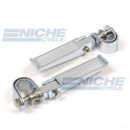 Ribbed Chrome Folding Highway Bar Footpegs  50-26601