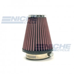 Universal Motorcycle High Performance Tapered Air Filter 2-1/4"" Inlet RC-1250-01