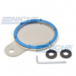 Stainless & Billet Round Tax Disc - Blue 86-28813