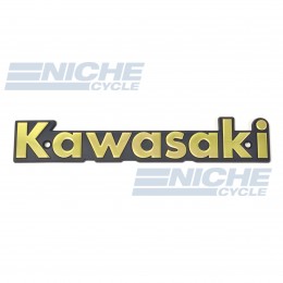 Classic Kawasaki Tank Badge Gold/Black 43-95912