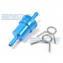 Fuel Filter- Inline CNC Blue 1/4" 14-34471