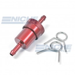 Fuel Filter- Inline CNC Red 1/4" 14-34470