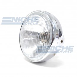 Replica Honda Headlight 6-1/4" Chrome - No Bulb 66-64310