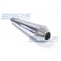 17" Chrome Tunable Shorty Reverse Cone Muffler 80-84038
