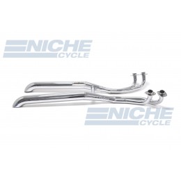 Honda GL1000 Gold Wing 75-79 4-Into-2 Chrome Turndown Exhaust System 001-1718