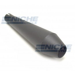 Reverse Cone 12" - Stainless Steel 1.375" Inlet ID - Black NCS-1375-12-BS