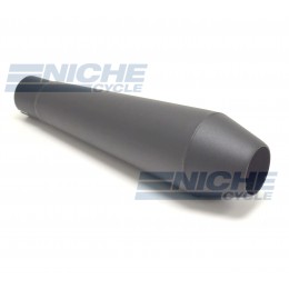 Reverse Cone 12" - Stainless Steel 1.75" Inlet ID - Black NCS-1750-12-BS