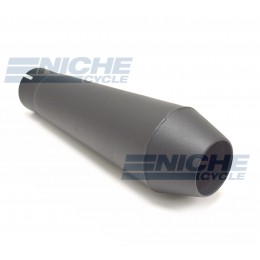 Reverse Cone 12" - Stainless Steel 2.0" Inlet ID - Black NCS-2000-12-BS