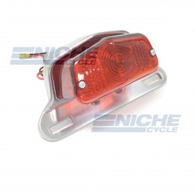 Lucas Style Taillight & Plate Holder - Polished
