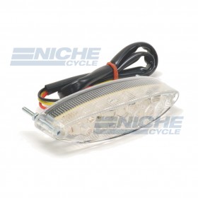 Universal LED oval Taillight - Clear Lens