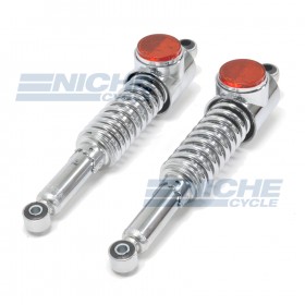 Kawasaki Z1/KZ Chrome Rear Shocks w/Lens