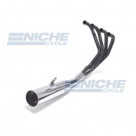  Honda CB350/4 Four MAC 4-Into-1 Black,Chrome Canister Exhaust System