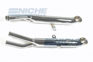 Honda CB750 K 77-78 Performance Exhaust Motorcycle Mufflers Turnout Chrome  001-1510