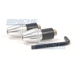 Bar Ends Alum -  Bullet Silver 23-96472