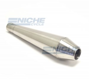 Reverse Cone 12" - Stainless Steel 1.25" Inlet ID - Brushed NCS-1250-12-SS