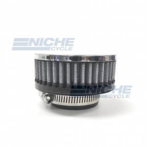 Universal, Chrome-Faced, Air Filter, 1-3/4" (45mm) Inlet RC-17