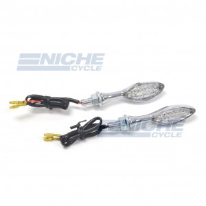 Turn Signal Rabbit Ears Amber LED Chrome 61-66220