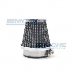 Chrome Cap Motorcycle Pod Air Filter 48mm ID Neck 