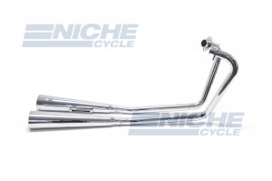 Yamaha XS650 MAC 2-Into-2 Chrome Megaphone Exhaust System 004-0133