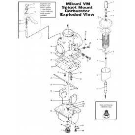 Mikuni VM36-4 Exploded View - Replacement Parts Listing