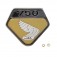 Honda Left Side Cover Emblem Gold 87124-300-020G
