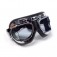 Classic Pilot Style Split Lens Vinyl Goggles - Chrome 76-50101