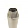 Reverse Cone 12" - Stainless Steel 2.5" Inlet ID - Brushed NCS-2500-12-SS