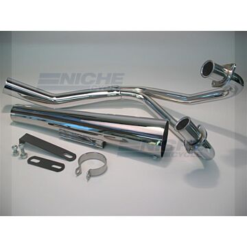 Kawasaki GPZ 305 83-85 MAC 2-Into-1 Chrome Megaphone Exhaust System 002-1203 