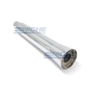 18" MAC Performance Universal Motorcycle Muffler Flare Tip Chrome 1.75" 009-0511 